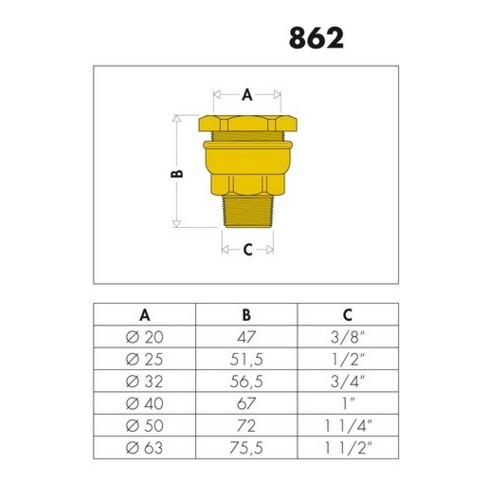 Raccord Caleffi 50x11/4 862750