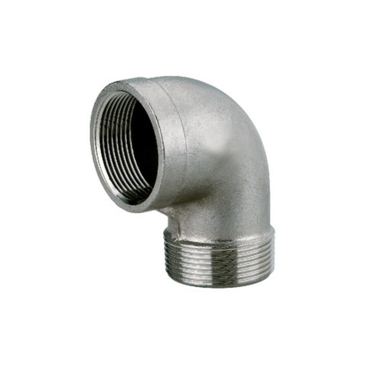 Raccord coudé 1 1/2" en acier inoxydable metabo