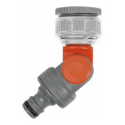 Raccord de robinet coudé GARDENA, en vrac pour robinet d'eau de 26,5 mm (G 3/4) avec filetage de 33,3 mm (G 1), pour robinet d'eau de 21 mm (G 1/2) avec filetage de 26,5 mm (G 3/4)