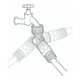 Raccord de robinet coudé GARDENA, en vrac pour robinet d'eau de 26,5 mm (G 3/4) avec filetage de 33,3 mm (G 1), pour robinet d'eau de 21 mm (G 1/2) avec filetage de 26,5 mm (G 3/4)-2