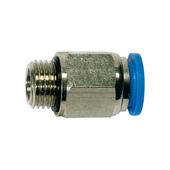 Raccord enfichable droit Série bleue G 1/8 a. Diamètre du tuyau 6 mm RIEGLER