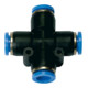 Raccord enfichable X série bleue 4 mm L1 17,5 mm RIEGLER