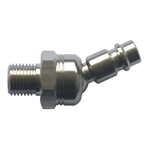 Raccord mâle articulé tournant acier nickelé fiche DN 7,2 filetage ext. G 1/4 po