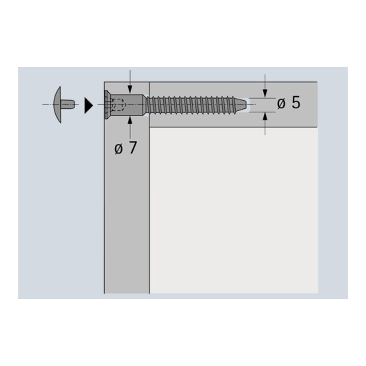 Hettich Direkta 2, 50 mm