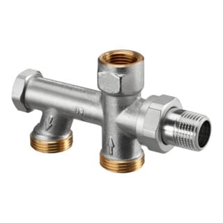 Raccord monotube OV Uno G 3/4 AG avec raccord vissé MS en laiton
