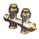 Raccord OVA Multiblock T 1/2AG x 3/4AG, 1 et 2 tubes, laiton, Dg