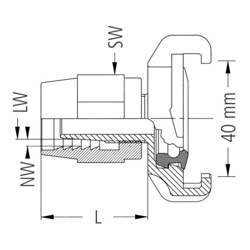 Raccord p. tuyau GEKA plus XK laiton taille tuyau 13 mm KARASTO