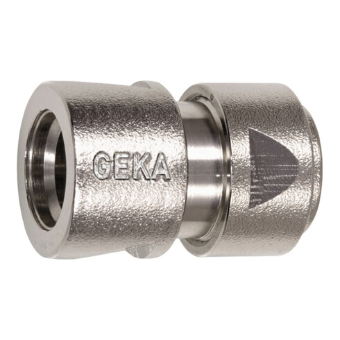 Raccord p. tuyau système d'enfichage GEKA plus laiton nickelé taille tuyau 13 mm