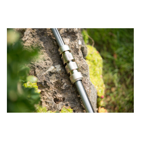 Raccord p. tuyau système d'enfichage GEKA plus laiton nickelé taille tuyau 19 mm