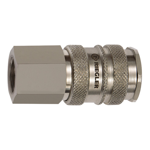 Raccord rapide DN 10 filetage int. acier / laiton vern. filetage R 3/4 po. 24,12