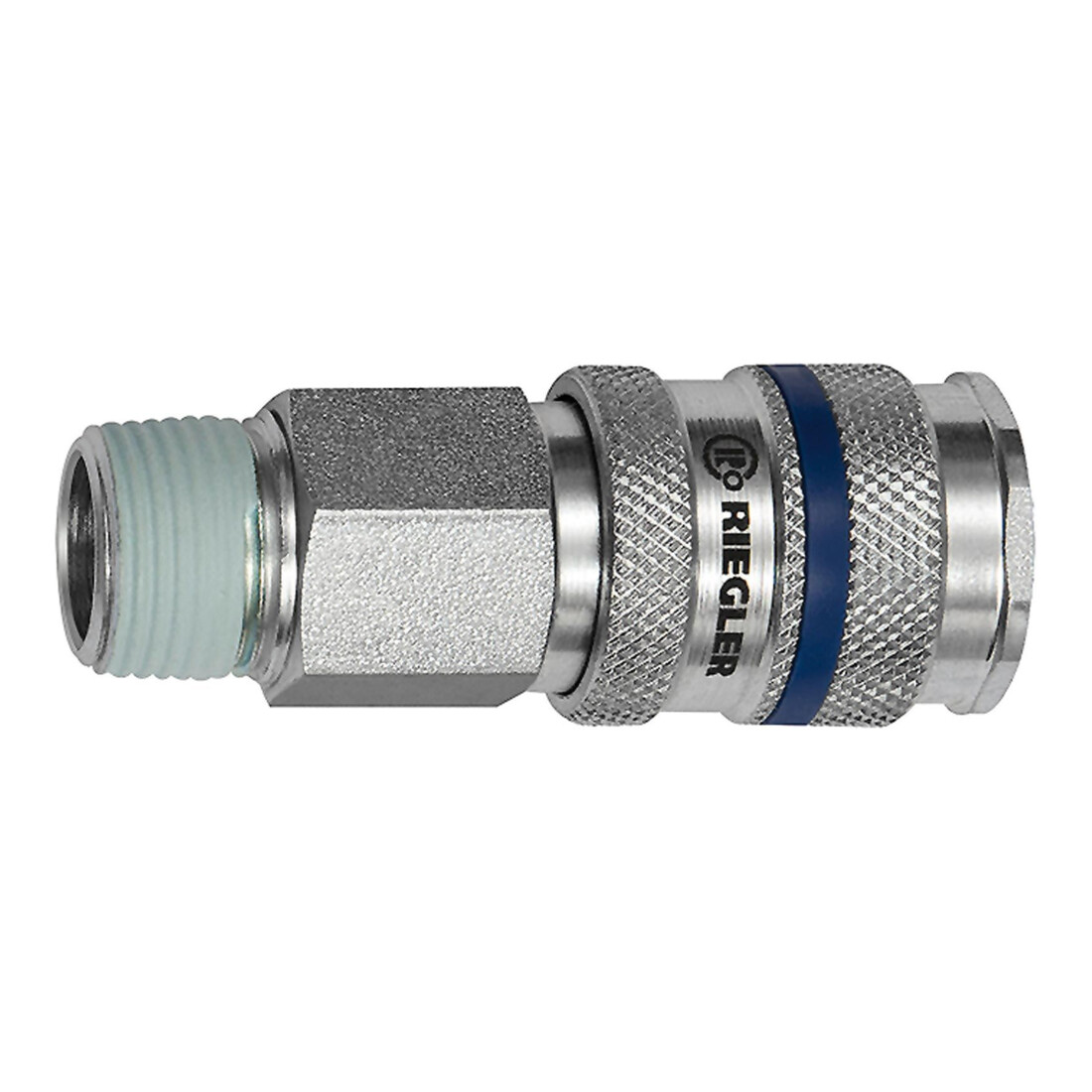 Raccord rapide DN 7,8 filetage ext. acier filetage R 3/8 16,66 mm RIEGLER