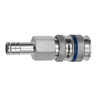 Raccord rapide DN 7,8 manchon acier diamètre de tuyau LW 9 mm RIEGLER