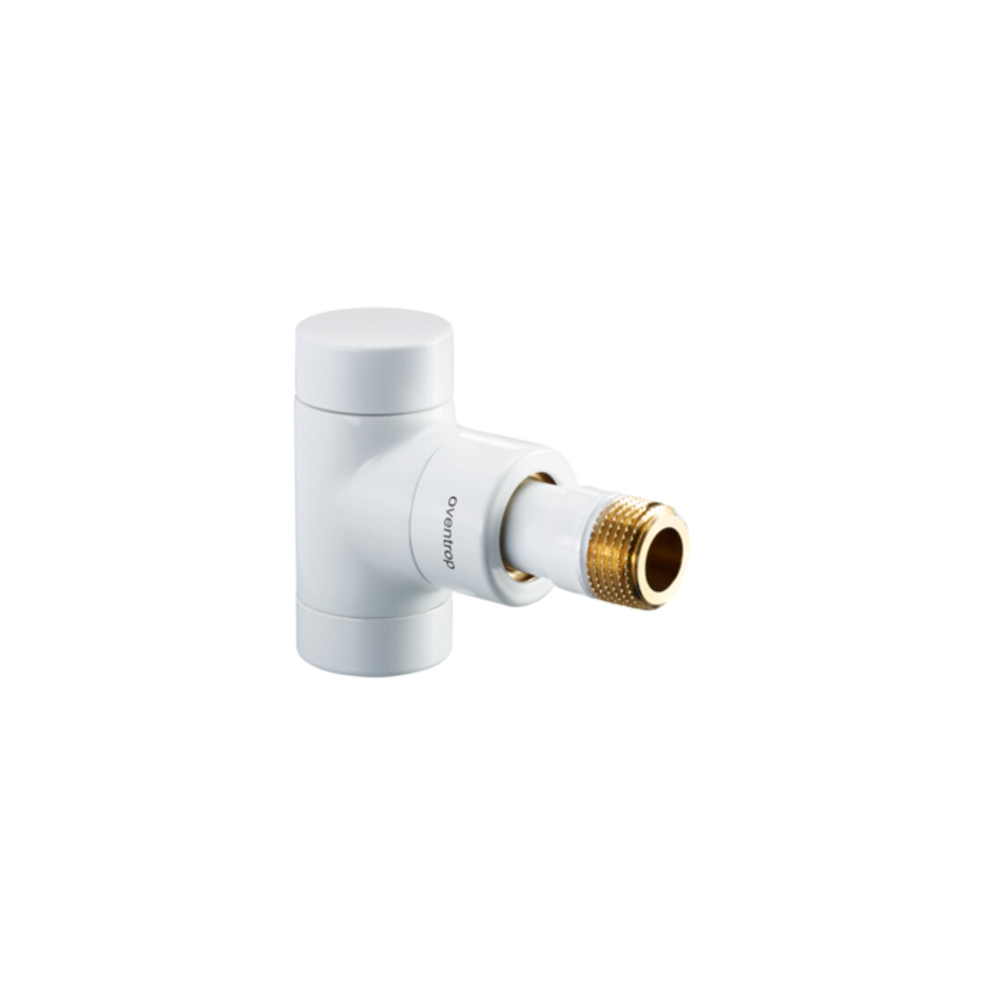Raccord vissé OV COMBI E 1/2 coin, laqué époxy blanc
