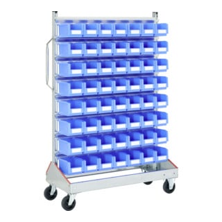 Racks mobiles p 510 Racks mobiles galvanisés Bito bacs bleu