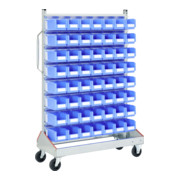 Racks mobiles p 510 Racks mobiles galvanisés Bito bacs bleu