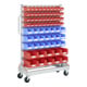 Racks mobiles p 510 Racks mobiles galvanisés Bito bacs bleu et rouge-1