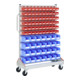 Racks mobiles p 510 Racks mobiles galvanisés Bito bacs bleu et rouge-1