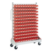 Racks mobiles p 510 Racks mobiles galvanisés Bito bacs rouge