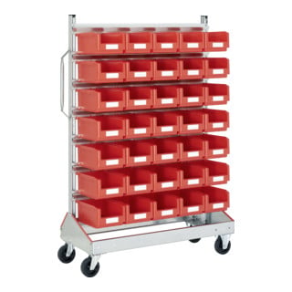 Racks mobiles p 510 Racks mobiles galvanisés Bito bacs rouge