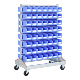 Racks mobiles p 710 Racks mobiles galvanisés Bito bacs bleu