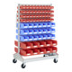 Racks mobiles p 710 Racks mobiles galvanisés Bito bacs bleu et rouge-1