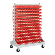 Racks mobiles p 710 Racks mobiles galvanisés Bito bacs rouge-1