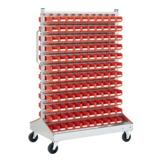 Racks mobiles p 710 Racks mobiles galvanisés Bito bacs rouge