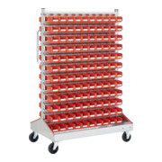 Racks mobiles p 710 Racks mobiles galvanisés Bito bacs rouge