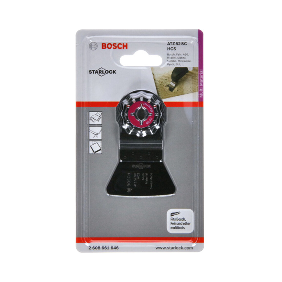 Racloir Bosch HCS ATZ 52 SC rigide 26 x 52 mm