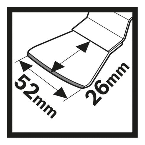 Racloir Bosch HCS ATZ 52 SC rigide 26 x 52 mm