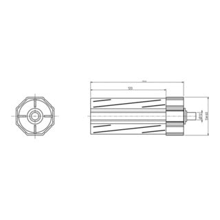 Rademacher Capsule de rouleau plastique SW60 insertion 120 mm 4030