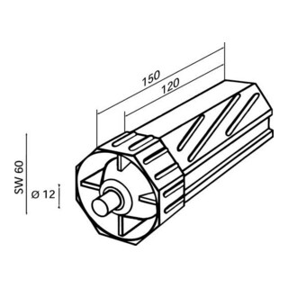 Rademacher Capsule de rouleau plastique SW60 insertion 120 mm 4030