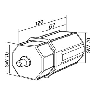 Rademacher Capsule de rouleau SW70 plastique emboîtable 67 mm