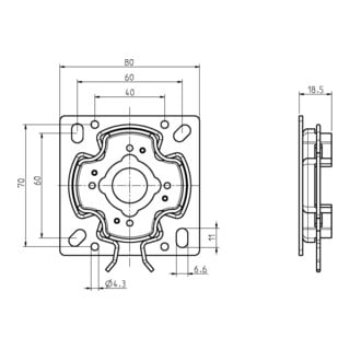 Rademacher Click-Universalantriebslager Click 4015K-05 Rohrmotorzubehör