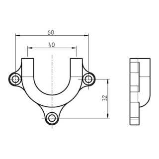 Rademacher Support de fixation en plastique 4021 à visser
