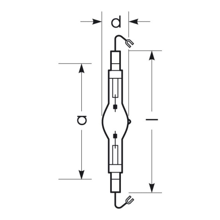 Radium Lampe halogène à vapeur métallique HRI-TS2000WD400/K12S
