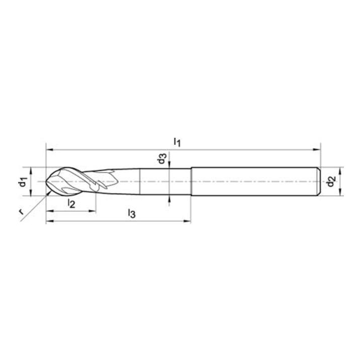 Radiusfräser VHM 10,0mm HA Z 2 W FORMAT