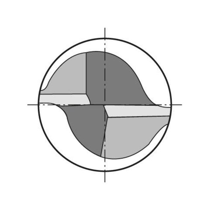 Radiusfräser WN VHM TiALN 1,0mm L12,0 HA Z2 FORMAT