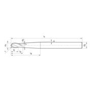 Radiusfräser WN VHM TiALN 8,0mm HA Z2L G3 FORMAT-2