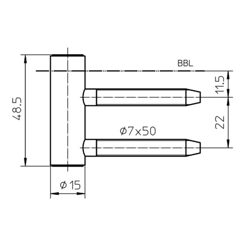 Rahmenteil V 4400 WF STA vern.3-tlg.Holzzargen Stand.