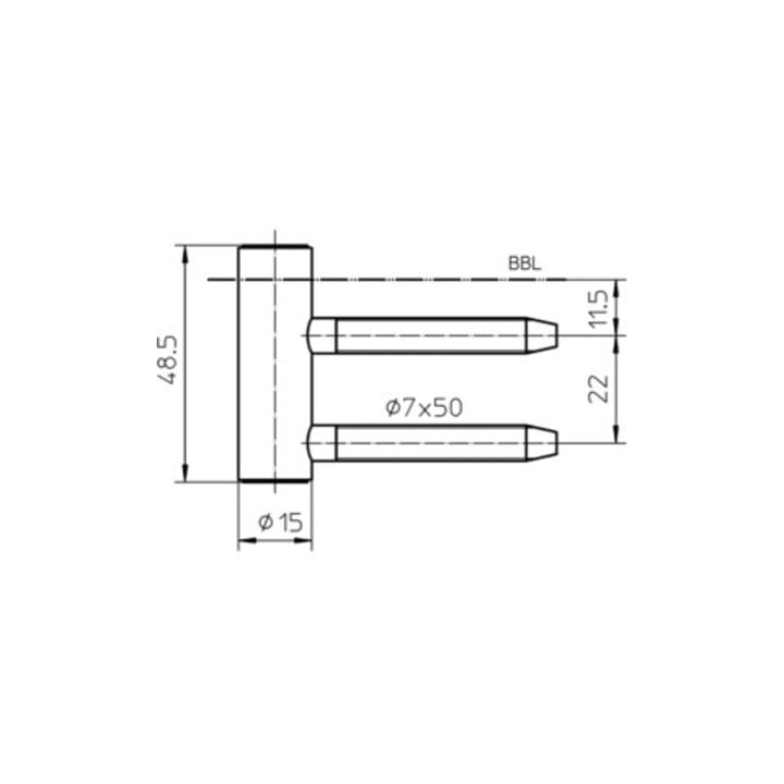 Rahmenteil V 4400 WF STA vern.3-tlg.Holzzargen Stand.