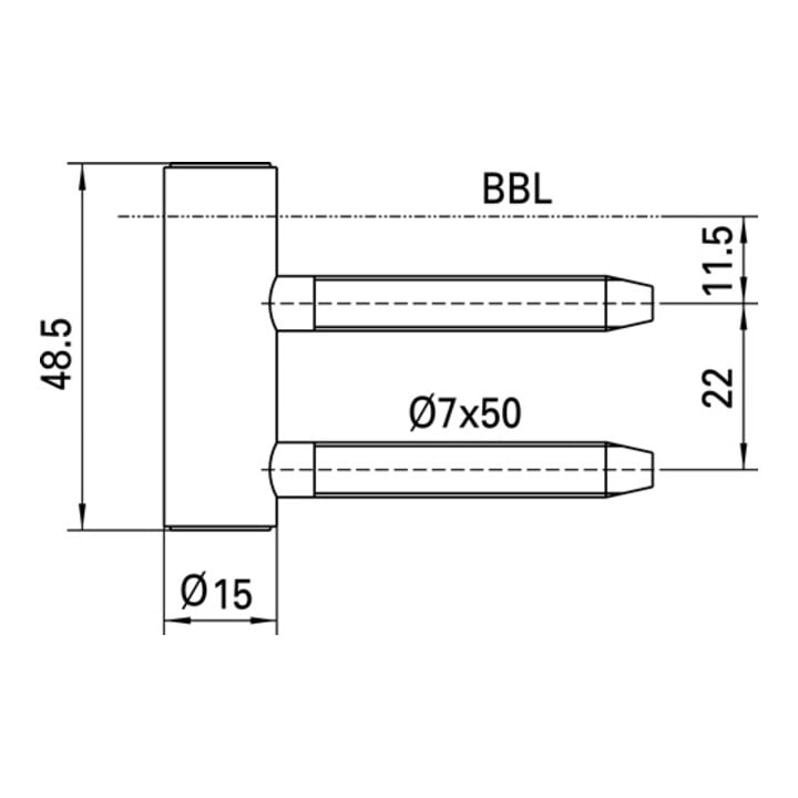 Rahmenteil V 4400 WF VA ma geb.f.3-tlg.Holzzargen SIMONSWERK
