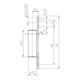 Rahmenteil V 8000 WF ASR STA vernickelt 3-teilig Stahlzargen Aufschraubband