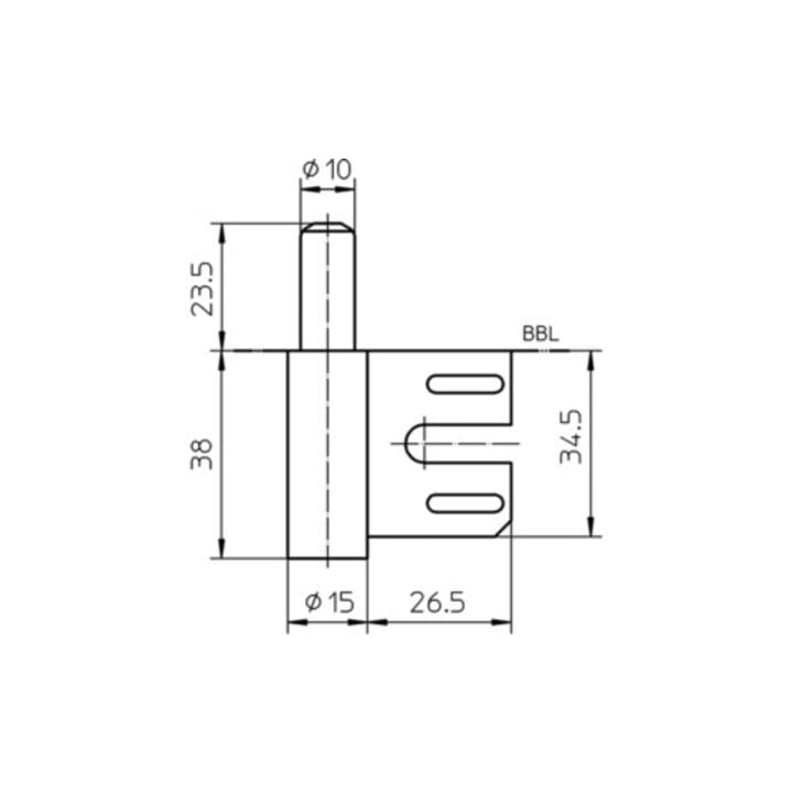 Rahmenteil V 8100 WF STA vern.2-tlg. Stahlzargen Stand.
