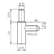 Rahmenteil V 8100 WF U STA verz.2-tlg.Stahlzargen Nachrüstband-4