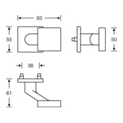 Rahmentür-Knopf 23 0812 Material VA 6204 4-KT. 8mm feststehend-4