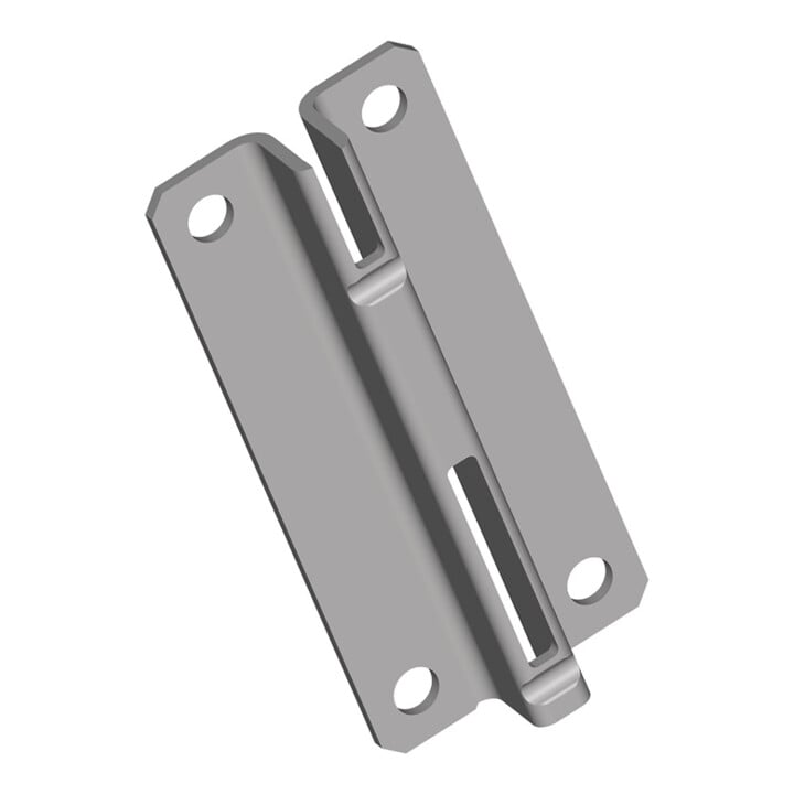 Rail court 10005 L.70mm blanc STA perforation à une rangée PA