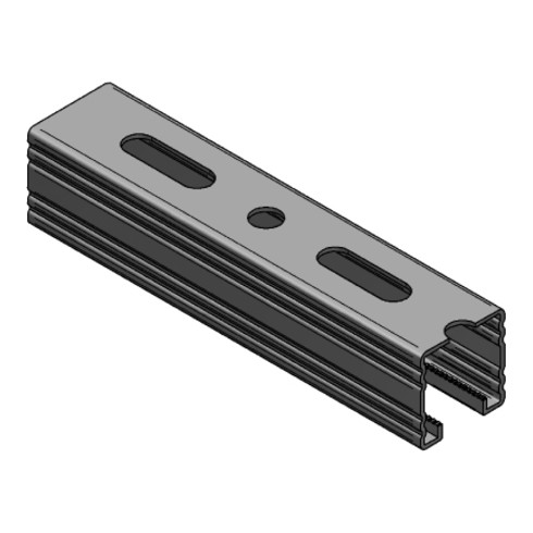 Rail de montage MEFA Profilé C 45 45/45/2 mm L= 2 m galvanisé à chaud