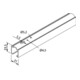 Rail de roulement 53/73 Alu.VA-Eff.elox.bearing.L.1700mm Montage au plafond.HELM-4
