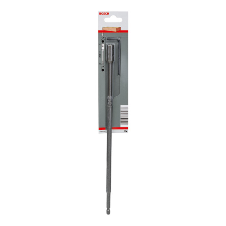 Rallonge Bosch 1/4", arbre hexagonal pour fraise plate Self Cut Speed 305 mm